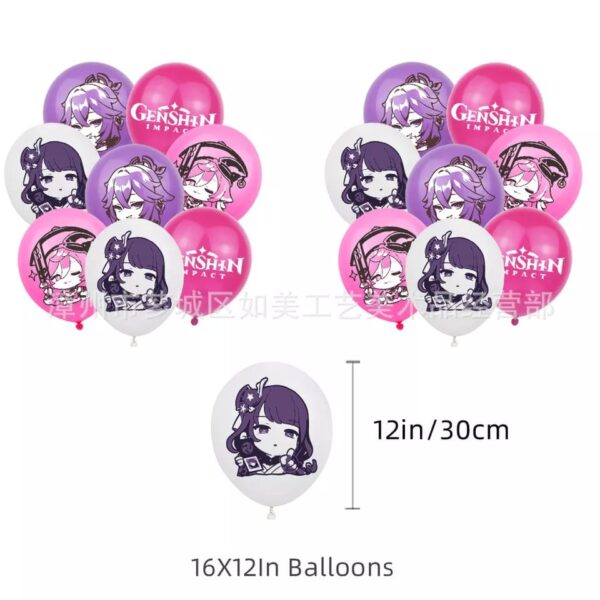 Set Decorativo para Cumpleaños Genshin Impact - Imagen 3