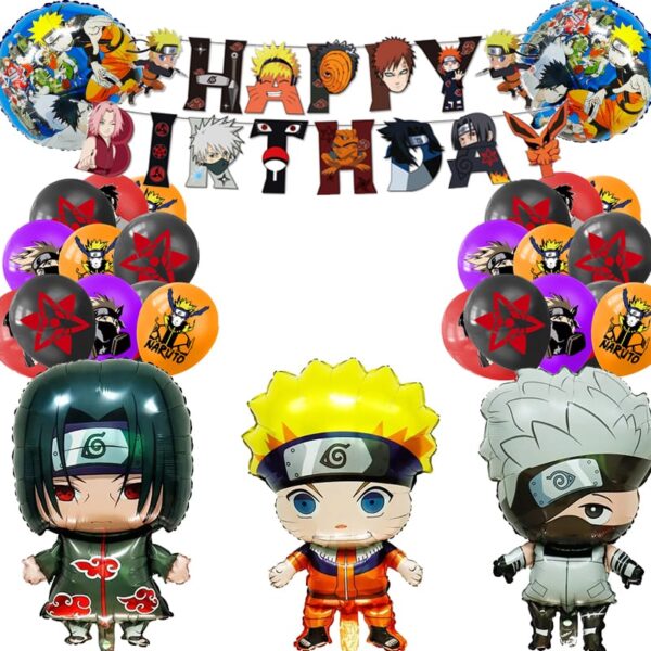Set Globos con Banderin Naruto