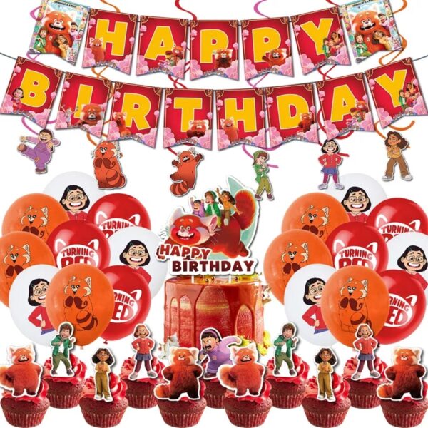 Set Decorativo para Cumpleaños Turning Red