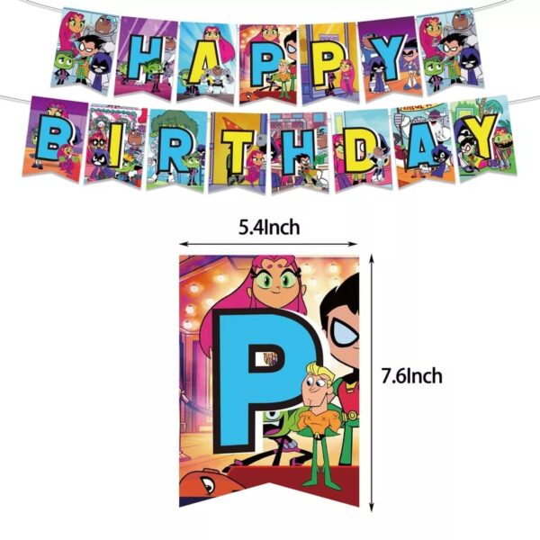 Set Decorativo para Cumpleaños Jóvenes Titanes - Imagen 4