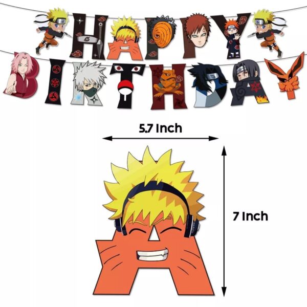 Set Globos con Banderin Naruto - Imagen 6