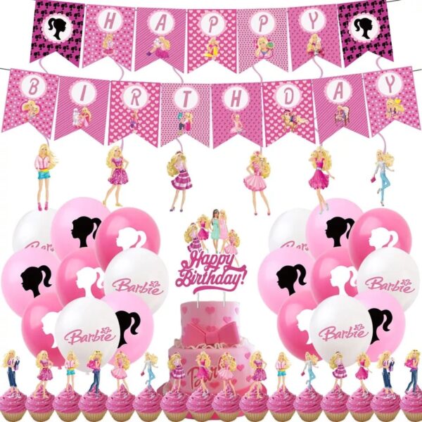 Set Decorativo para Cumpleaños Barbie