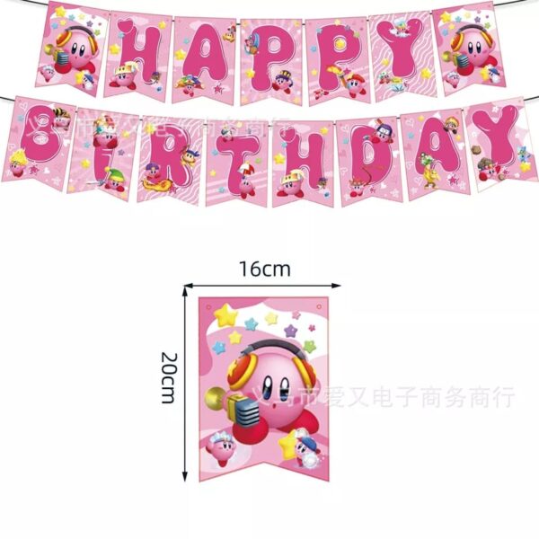 Set Decorativo para Cumpleaños Kirby (Nintendo) - Imagen 3