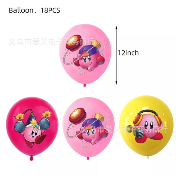 Set Decorativo para Cumpleaños Kirby (Nintendo) - Imagen 2