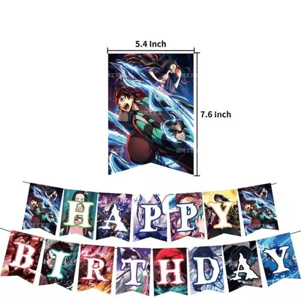 Set Decorativo para Cumpleaños Demon Slayer - Imagen 4
