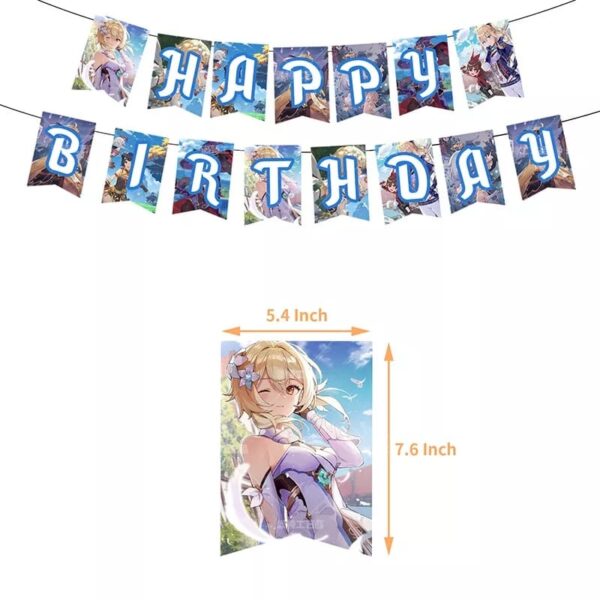 Set Decorativo para Cumpleaños Genshing Impact (Mod 2) - Imagen 2