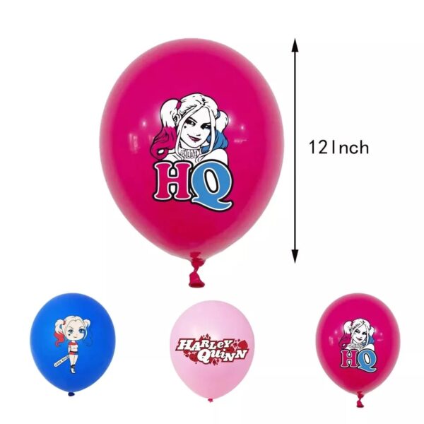 Set Globos con Banderin Harley Quinn - Imagen 3