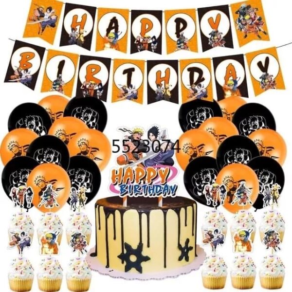 Set Decorativo para Cumpleaños Naruto