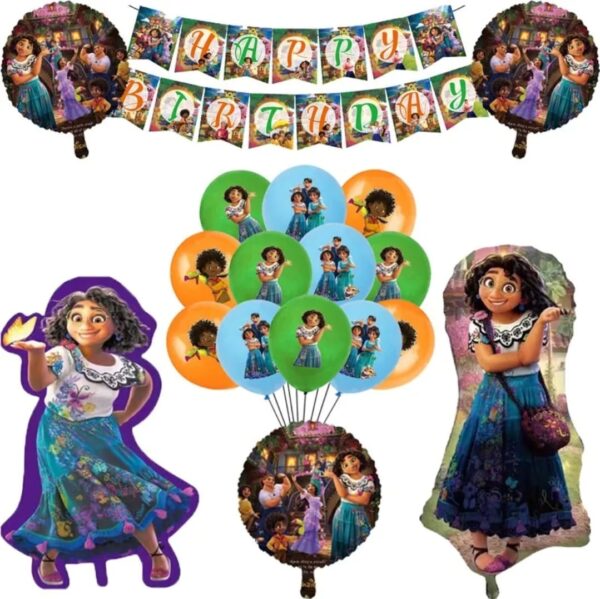 Set Globos con Banderin Encanto