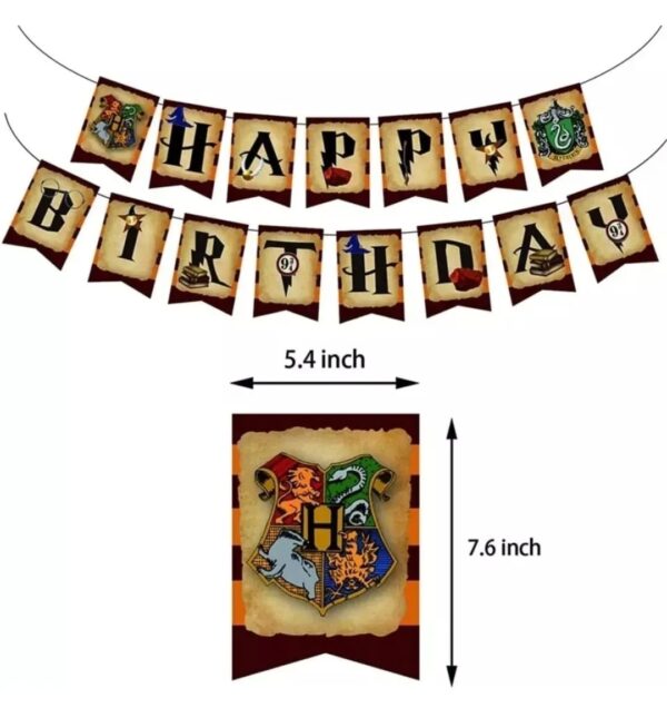 Set Globos con Banderin Harry Potter - Imagen 3
