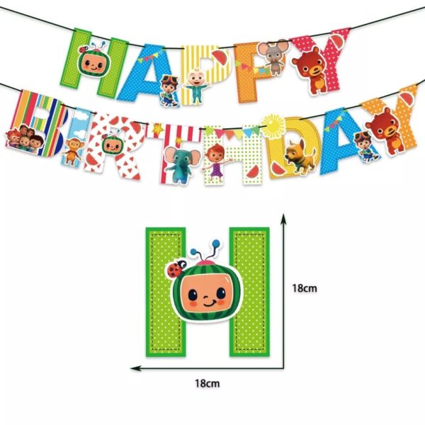 Set Globos con Banderín Cocomelon - Imagen 2