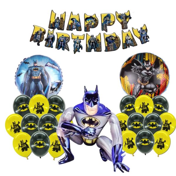 Set Globos y Banderin Batman