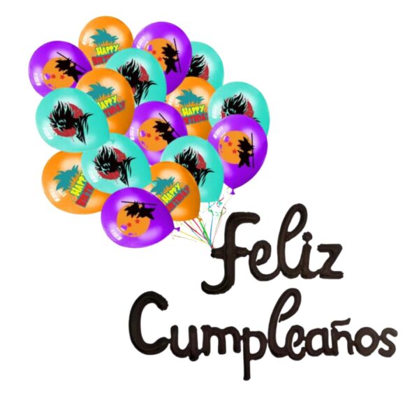 Set de globos para Cumpleaños Dragon Ball z