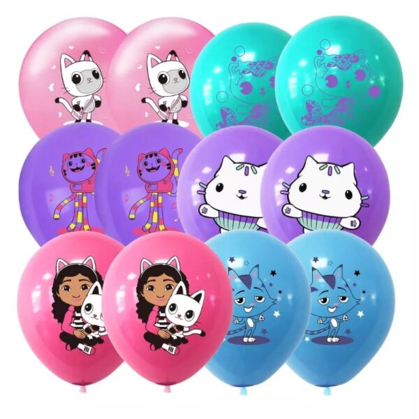 Set Globos Látex + Globos Aluminio Gaby Casa de Muñecas - Imagen 3