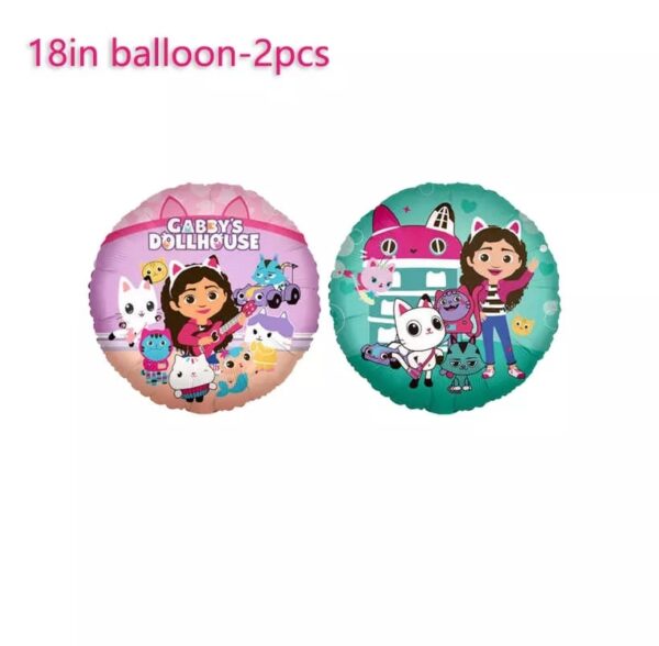 Set Globos Látex + Globos Aluminio Gaby Casa de Muñecas - Imagen 4