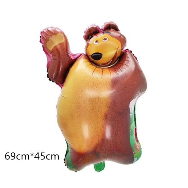 Globo Aluminio Individual Oso (Masha y el Oso)