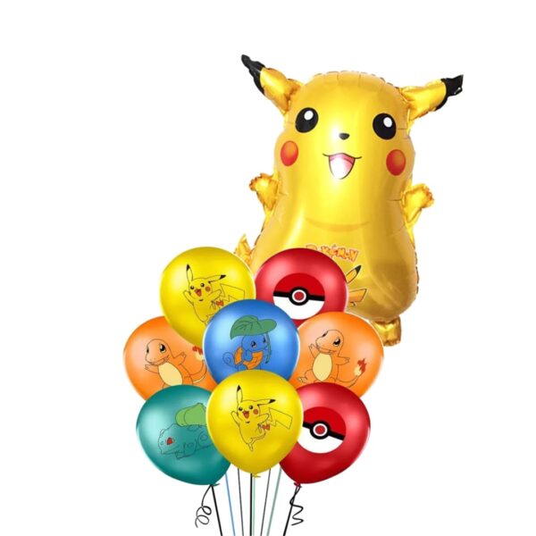 Set Globos Látex + Globo Foil Pokemon