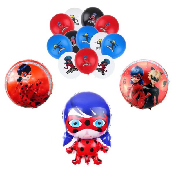 Set Globos Látex + Globos Aluminio Lady Bug