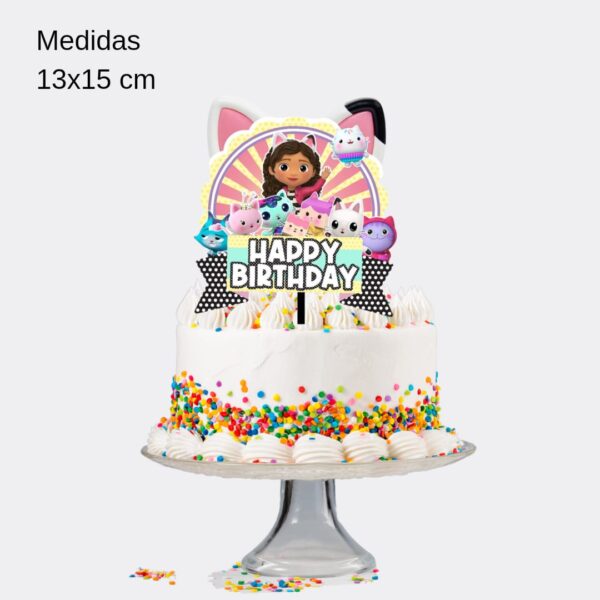 Topper para Torta Gaby Casa de Muñecas - Imagen 2