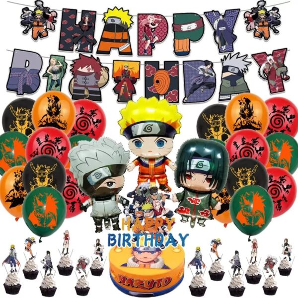 Set Decorativo para Cumpleaños Naruto Mod.2