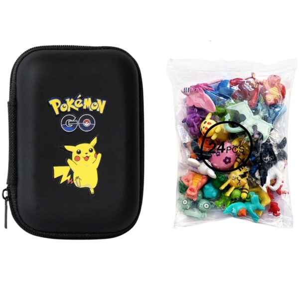 Estuche Individual para Figuras y Cartas Pokemón (Negro)