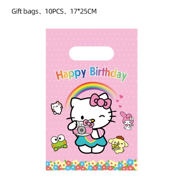 Bolsas Dulceras 10 Unidades para Cumpleaños Hello Kitty