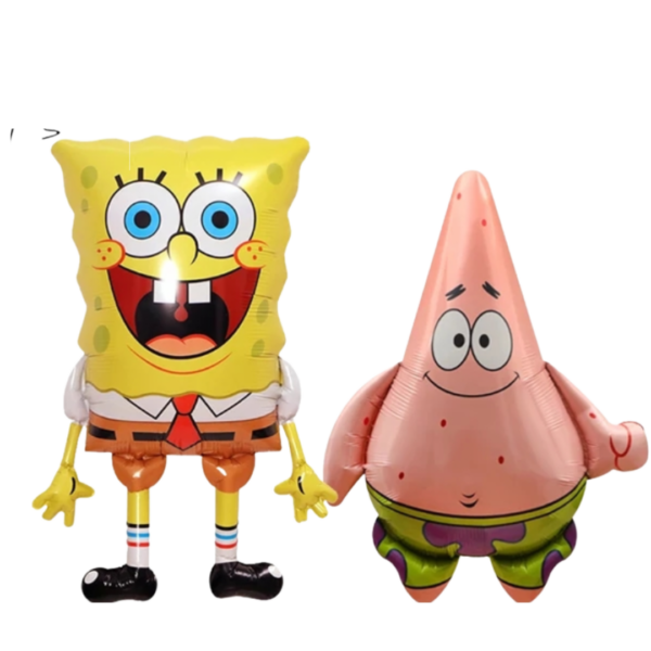 Set Globos Aluminio + látex Cumpleaños Bob Esponja - Imagen 3
