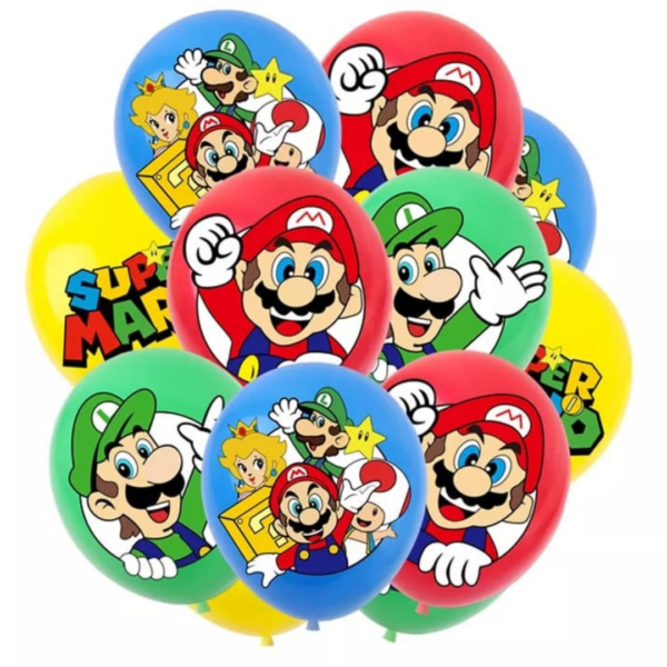 Set Globos Cotillón Decorativo para Cumpleaños Mario Bros - Imagen 9