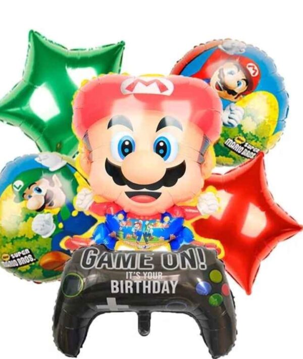 Set Globos Cotillón Decorativo para Cumpleaños Mario Bros - Imagen 8