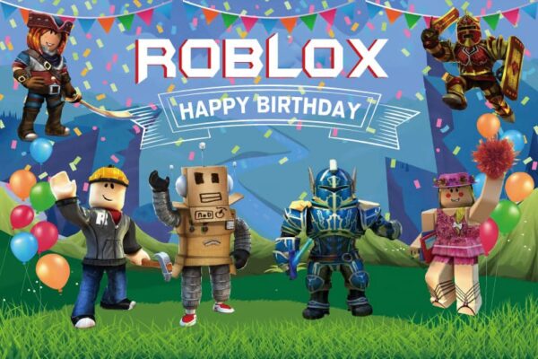 Telón para Cumpleaños, Fotografía Roblox Niño