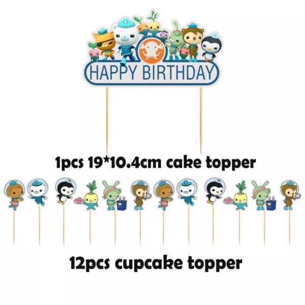 Set Decorativo para Cumpleaños Octonautas con Topper - Imagen 3