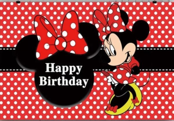 Telón para Cumpleaños, Fotografía Minnie Mouse