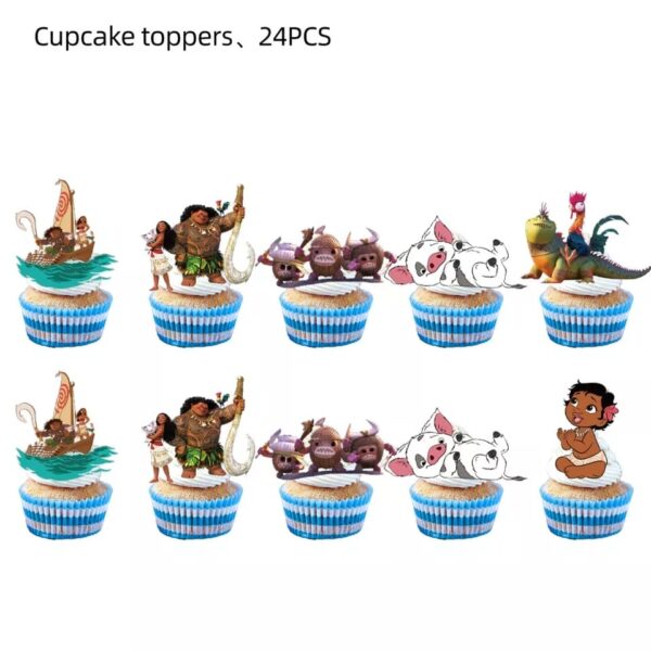 Set Decorativo para Cumpleaño Moana con Topper - Imagen 2