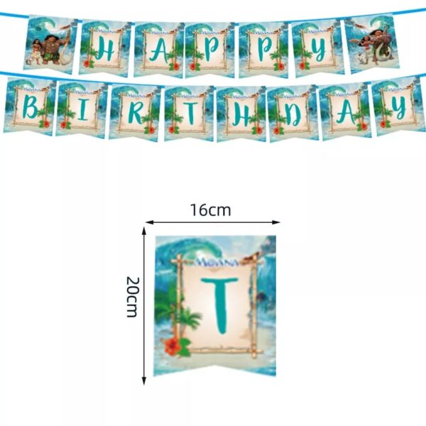 Set Decorativo para Cumpleaño Moana con Topper - Imagen 3
