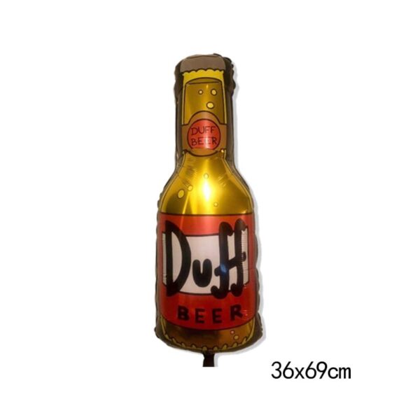 Set de Globos Aluminio Homero Simpsons y Cerveza Duff 2 piezas - Imagen 3