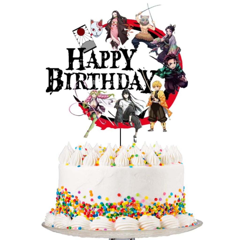 Topper Decorativo para Torta de Cumpleaños Demon Slayer – Tu Fiesta a ...