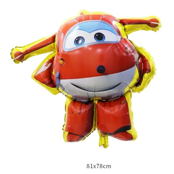 Set Globos Alumnio Decorativo para Cumpleaños Aviones( Super Wings) - Imagen 4