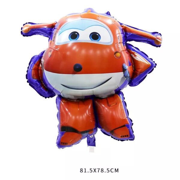 Set Globos Alumnio Decorativo para Cumpleaños Aviones( Super Wings) - Imagen 3