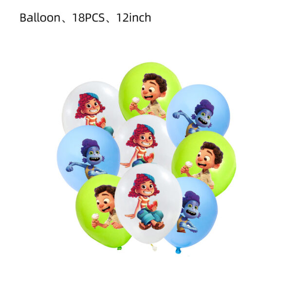 Pack Globos Látex Decoración para Cumpleaños Luca 12 unidades