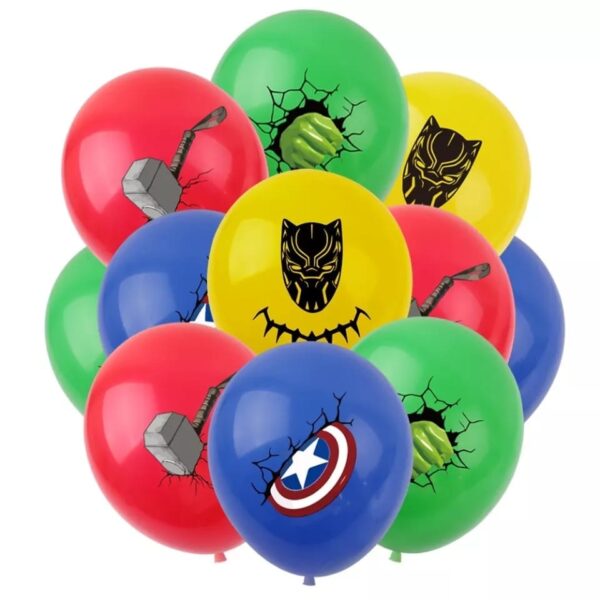 Pack de Globos Látex Decorativo para Cumpleaños Avengers modelo 2