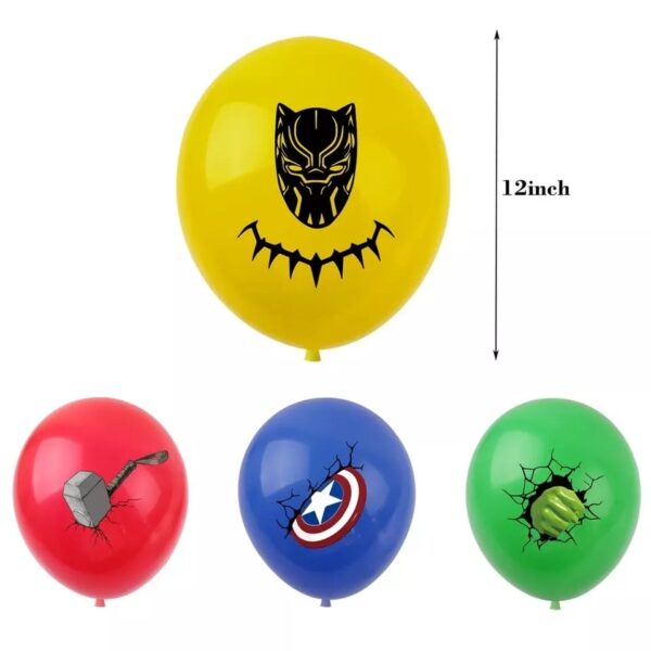Pack de Globos Látex Decorativo para Cumpleaños Avengers modelo 2 - Imagen 2
