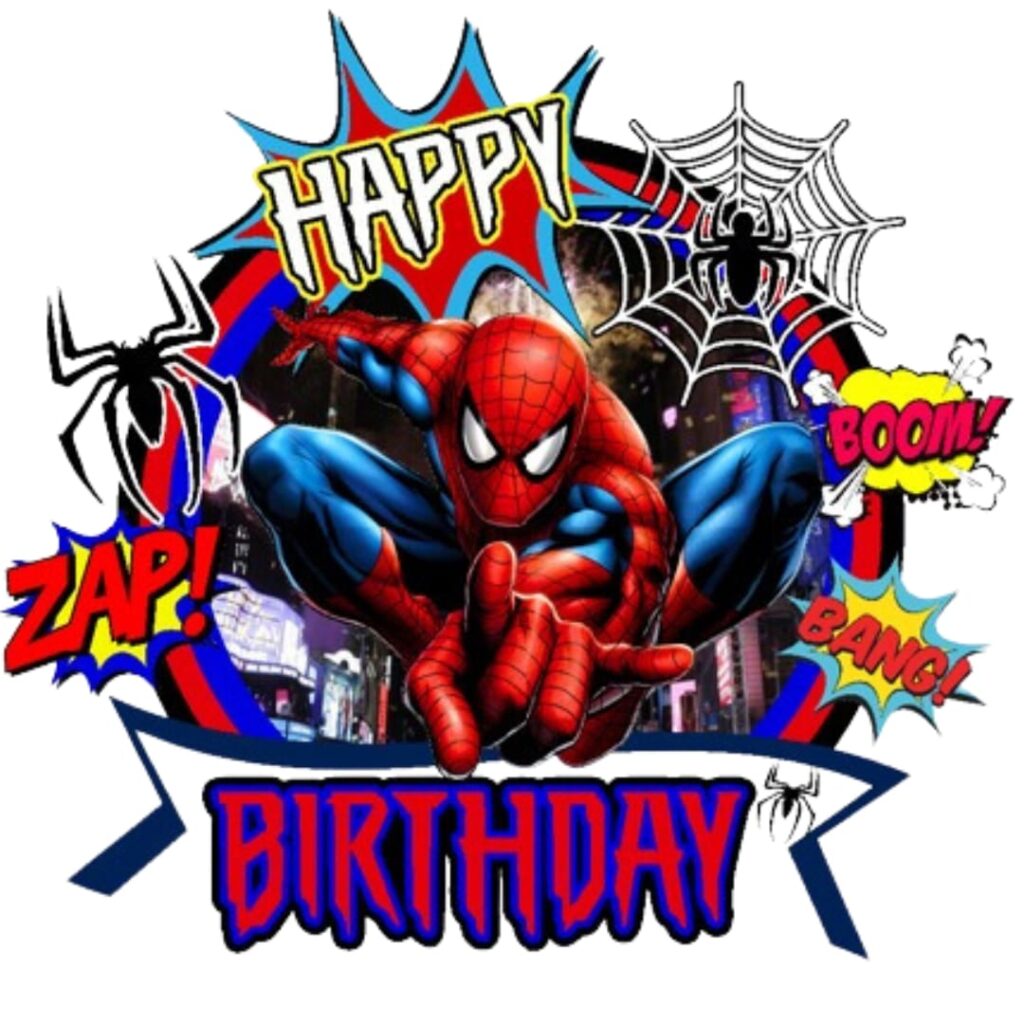 Topper Decorativo para Cumpleaños spiderman Tu Fiesta a un Click