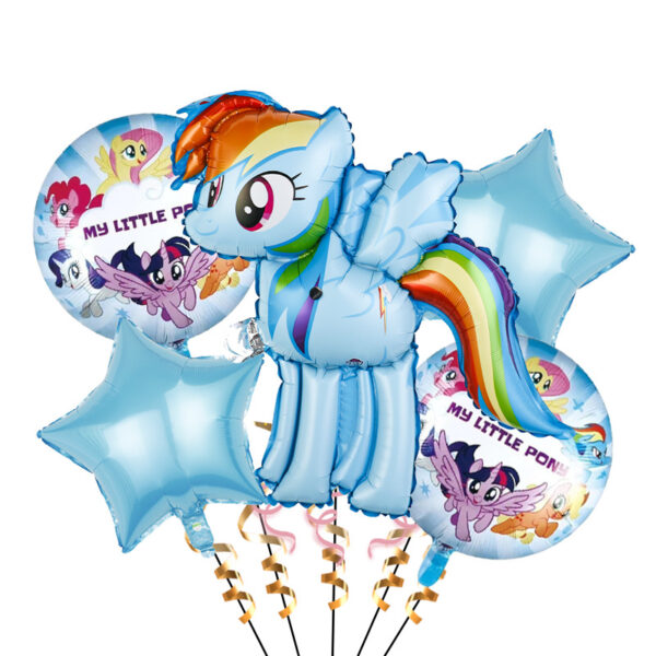 Set Globos Aluminio Decorativo para Cumpleaños My Little Pony (Rainbow Dash)    )