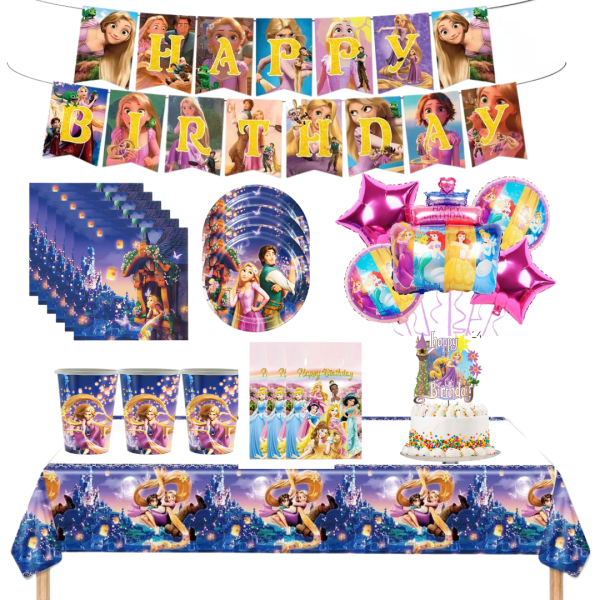 Globos Cotillón Decorativo para Cumpleaños Rapunzel