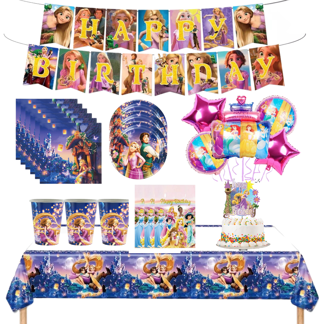 Globos Cotillón Decorativo para Cumpleaños Rapunzel Tu Fiesta a un Click