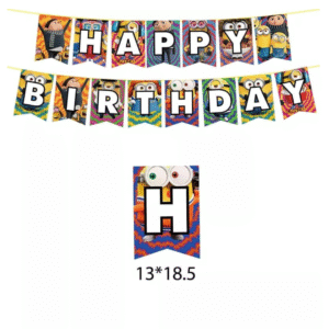 Banderín/ Guirnalda Decorativo para Cumpleaños Minions mod 2