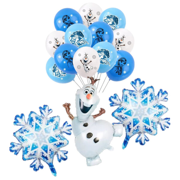Set Globos Látex, con aluminio Decorativo para Cumpleaños Frozen