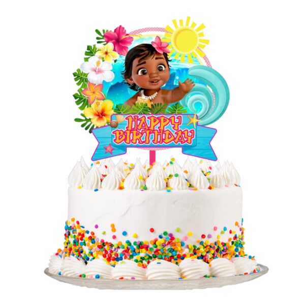 Topper para Torta de Cumpleaño Moana modelo 2