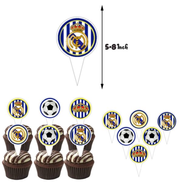 Set decoración Globos + Mantel Futbol Equipo Madrid - Imagen 3