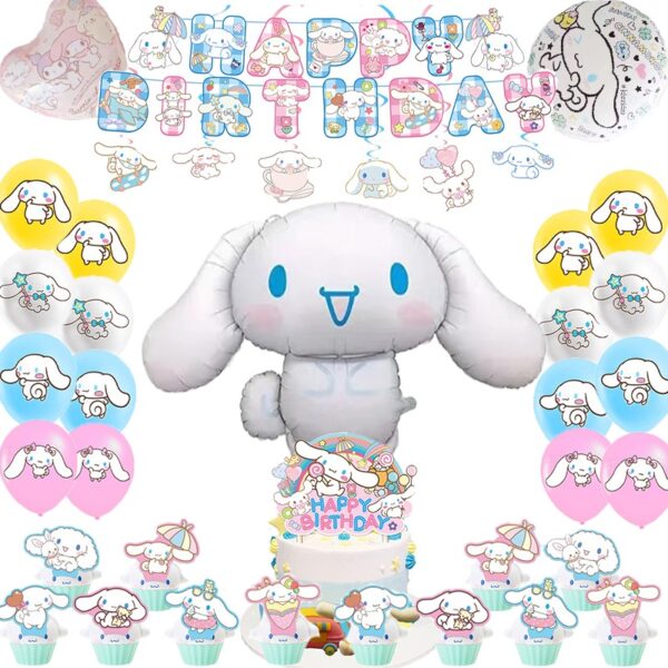 Set Decorativo para Cumpleaños Cinnamoroll ( Hello Kitty)